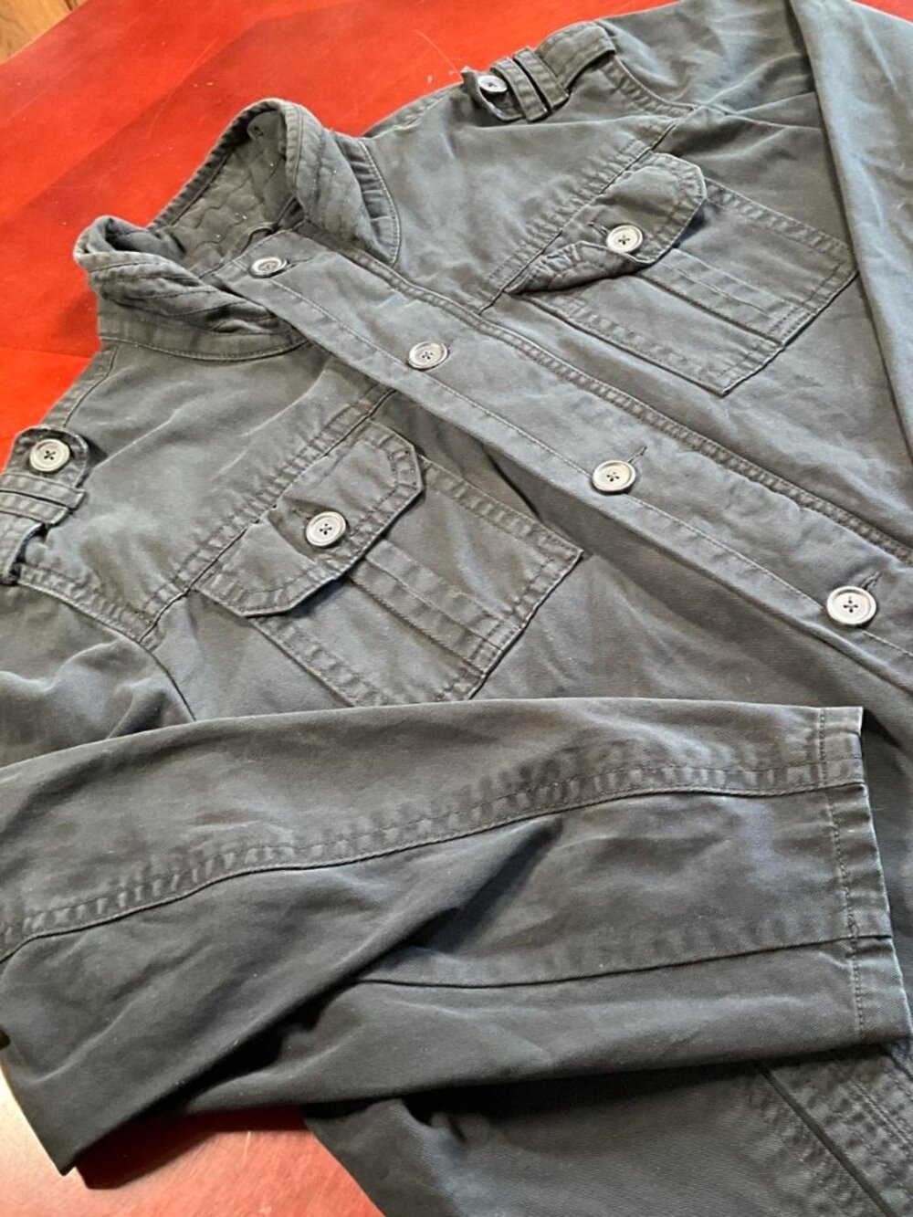 Mens Old Navy Button Front VTG Detriot Style Utility Workwear Jacket (XXL)